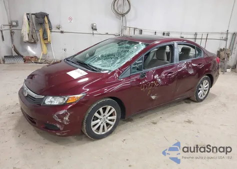 2012 Honda Civic Ex z USA, uszkodzony, nr VIN 19XFB2F87CE390815